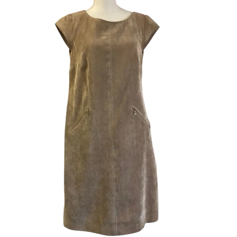 NWOT Dressbarn Corduroy Tan Brown Dress Size 8
